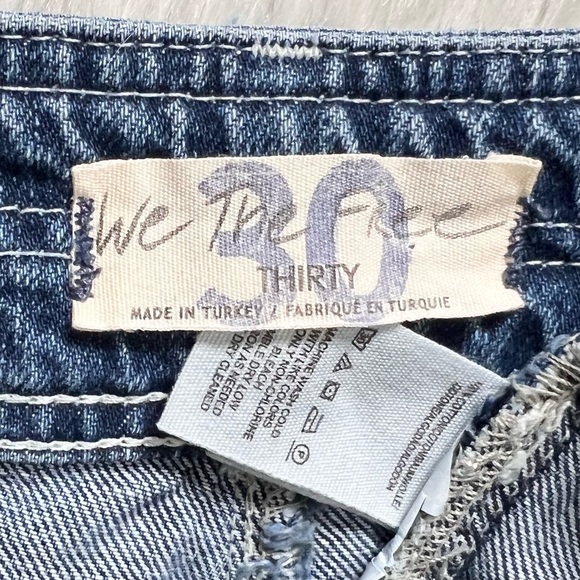 SOLD-Free People High Waist Button Fly Wide Leg Retro Cropped Jeans - Picture 9 of 11